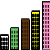 The pink building is the tallest.