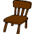 una sedia marrone