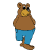 un oso con unos pantalones 