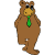 un oso lleva una corbata