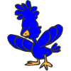un uccello blu