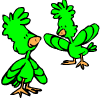 degli uccelli verdi