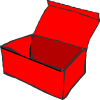 kırmızı bir kutu