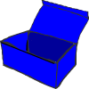 una scatola blu
