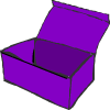 una scatola viola