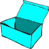 una scatola azzurra