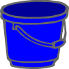 一个蓝色的水桶