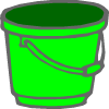 一个绿色的水桶