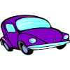 一辆紫色的车