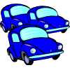 delle macchine blu