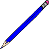 una matita blu