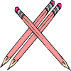 一些粉红色的铅笔