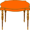 un tavolo arancione