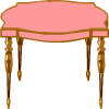 un tavolo rosa
