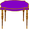 un tavolo viola