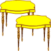 μερικά κίτρινα τραπέζια
