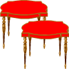 dei tavoli rossi